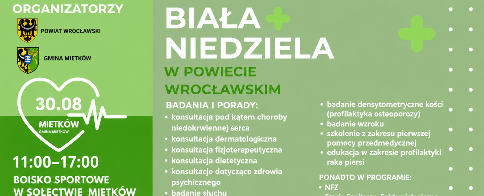 Zdjęcie do Biała Niedziela w Powiecie Wrocławskim. Zadbaj o zdrowie swoje i najbliższych