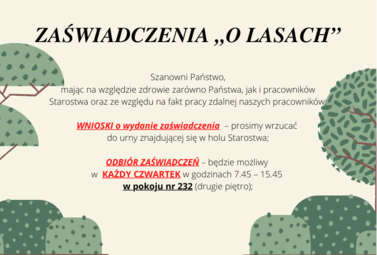 Zdjęcie do ZAŚWIADCZENIA &bdquo;O LASACH&rdquo;