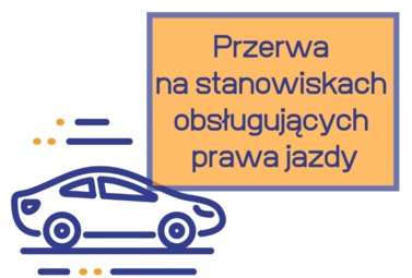 Zdjęcie do Przerwa na stanowiskach obsługujących prawa jazdy!