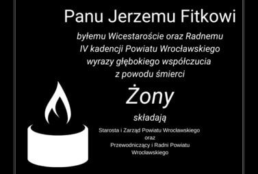 Zdjęcie do Kondolencje dla Pana Jerzego Fitka
