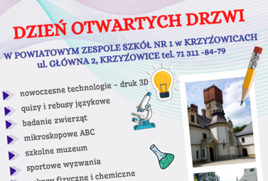 Zdjęcie do Dzień otwartych drzwi w Powiatowym Zespole Szk&oacute;ł nr 1 w Krzyżowicach