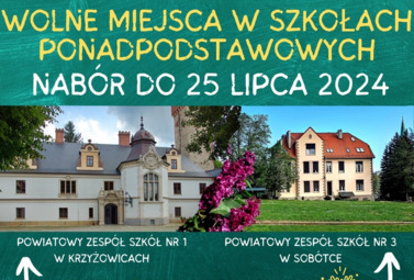 Zdjęcie do OSTATNIE WOLNE MIEJSCA W SZKOŁACH PONADPODSTAWOWYCH POWIATU WROCŁAWSKIEGO