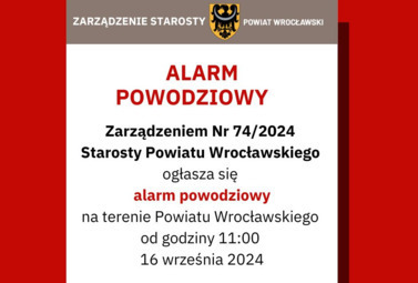 Zdjęcie do Zarządzenie nr 74/2024 Starosty Powiatu Wrocławskiego z dn. 16.09.2024