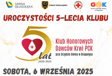 Zdjęcie do Uroczystości 5-lecia Klubu Honorowych Dawc&oacute;w Krwi PCK 