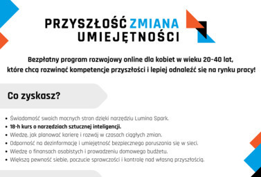 Zdjęcie do Bezpłatny og&oacute;lnopolski program rozwojowy dla kobiet &bdquo;Przyszłość...