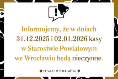 Zdjęcie do Kasy w Starostwie w dn. 31.12.2025&ndash;02.01.2026