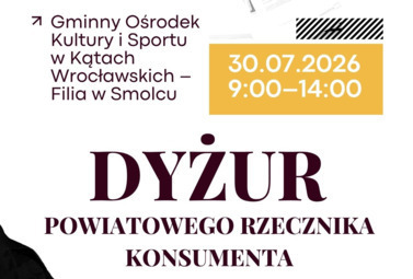 Zdjęcie do Dyżur Powiatowego Rzecznika Konsument&oacute;w w Smolcu