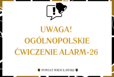 Zdjęcie do Og&oacute;lnopolskie ćwiczenie ALARM-26 &ndash; we wtorek uruchomione...