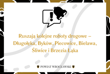 Zdjęcie do Ruszają kolejne roboty drogowe &ndash; Długołęka, Byk&oacute;w, Piecowice...