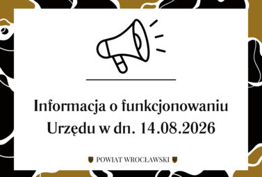 Zdjęcie do Informacja o funkcjonowaniu Urzędu w dn. 14.08.2026