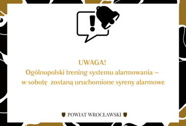 Zdjęcie do Og&oacute;lnopolski trening systemu alarmowania &ndash; w sobotę  zostaną...