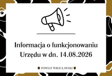 Zdjęcie do Informacja o funkcjonowaniu Urzędu w dn. 14.08.2026