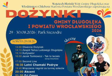 Zdjęcie do Zapraszamy na Dożynki Gminno-Powiatowe w Szczodrem!