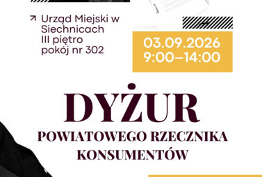 Zdjęcie do Dyżur Powiatowego Rzecznika Konsument&oacute;w w Siechnicach