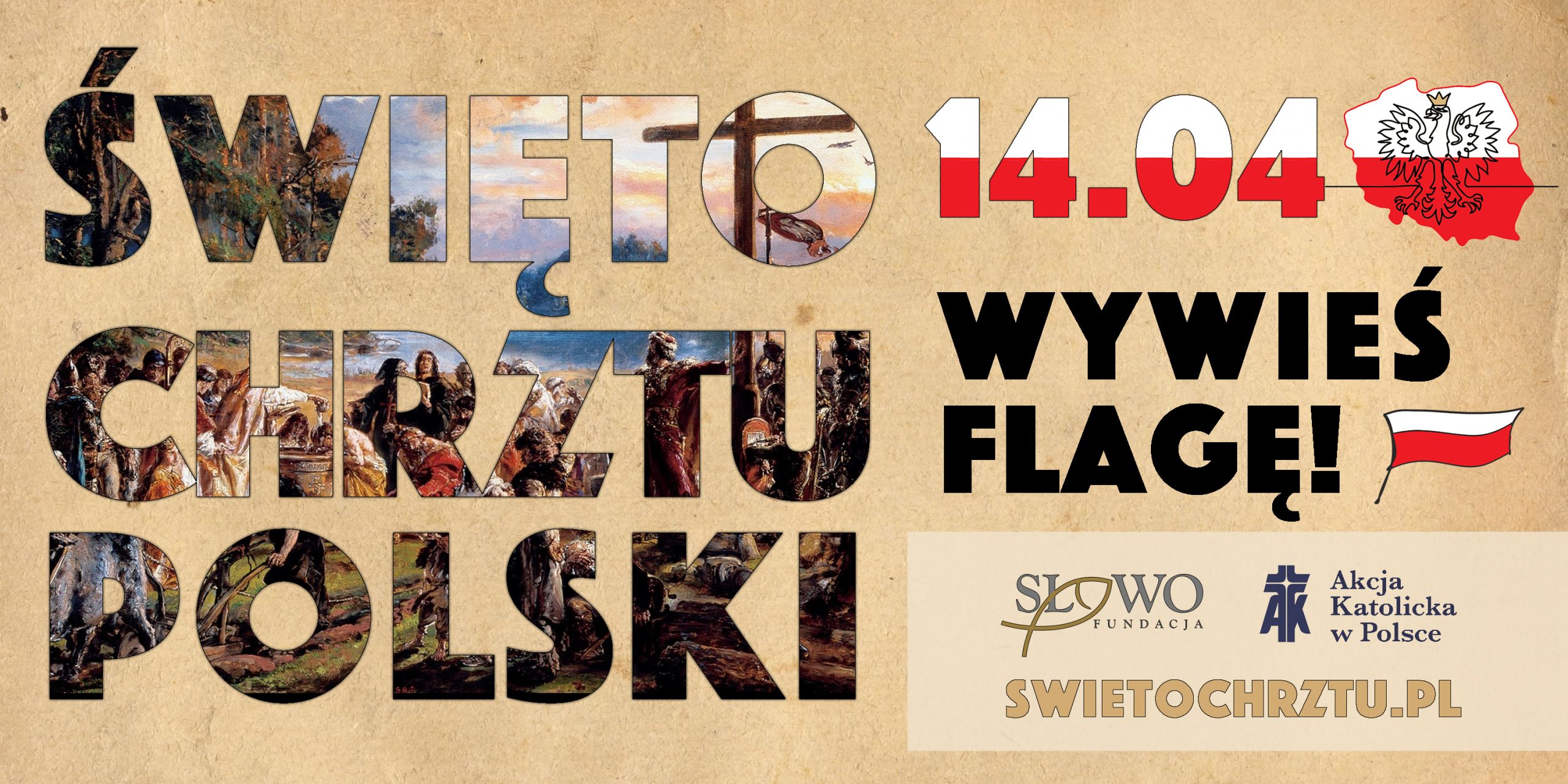 Baner chrzest Polski