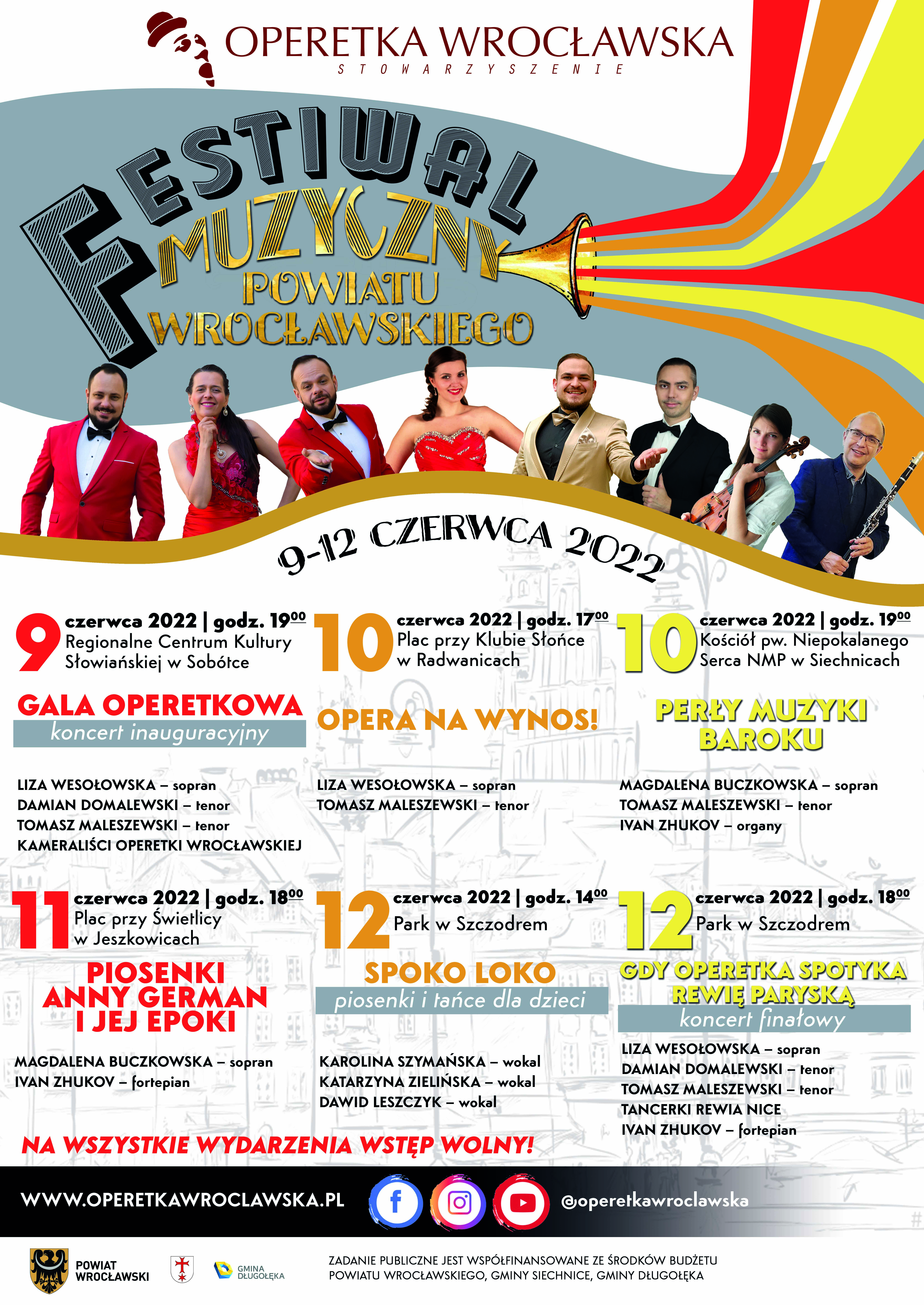 Plakat Festiwal Muzyczny Powiatu Wrocławskiego
