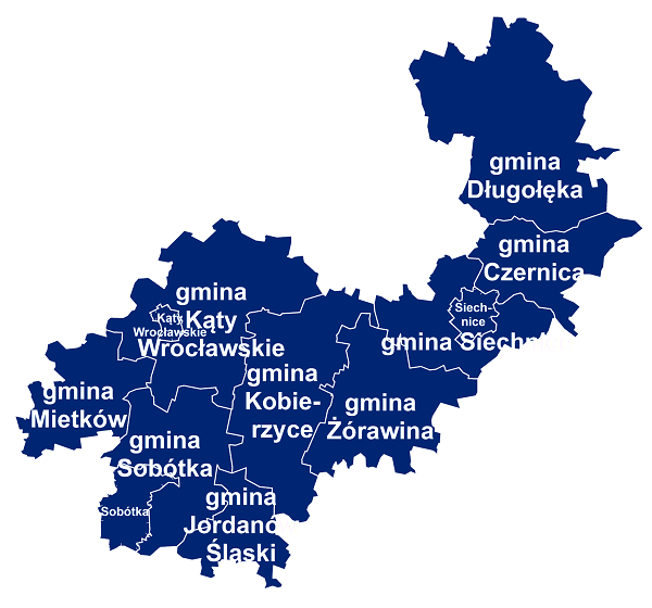 Mapa Powiatu Wrocławskiego Mapa Powiatu Wrocławskiego