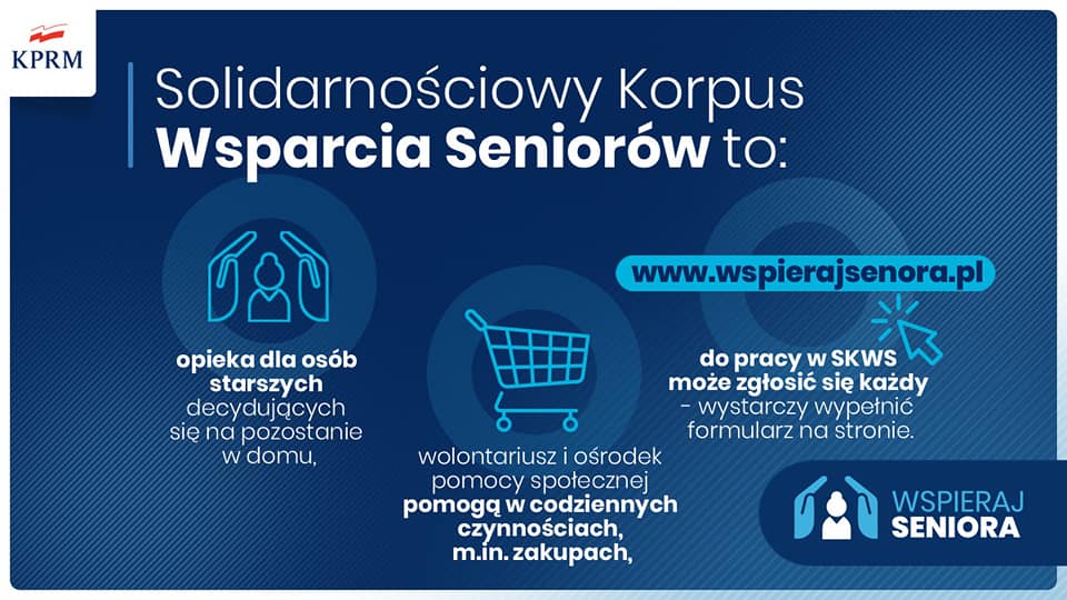 Plakat Solidarnościowy Program Wsparcia Seniora opisane w artykule przedstawiony na infografice