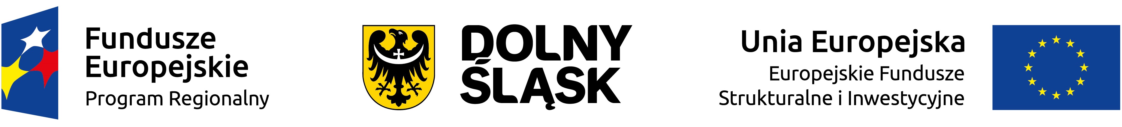 Logo Funduszy Europejskich, Herb Dolnego Śląska, Logo Uni Europejskiej