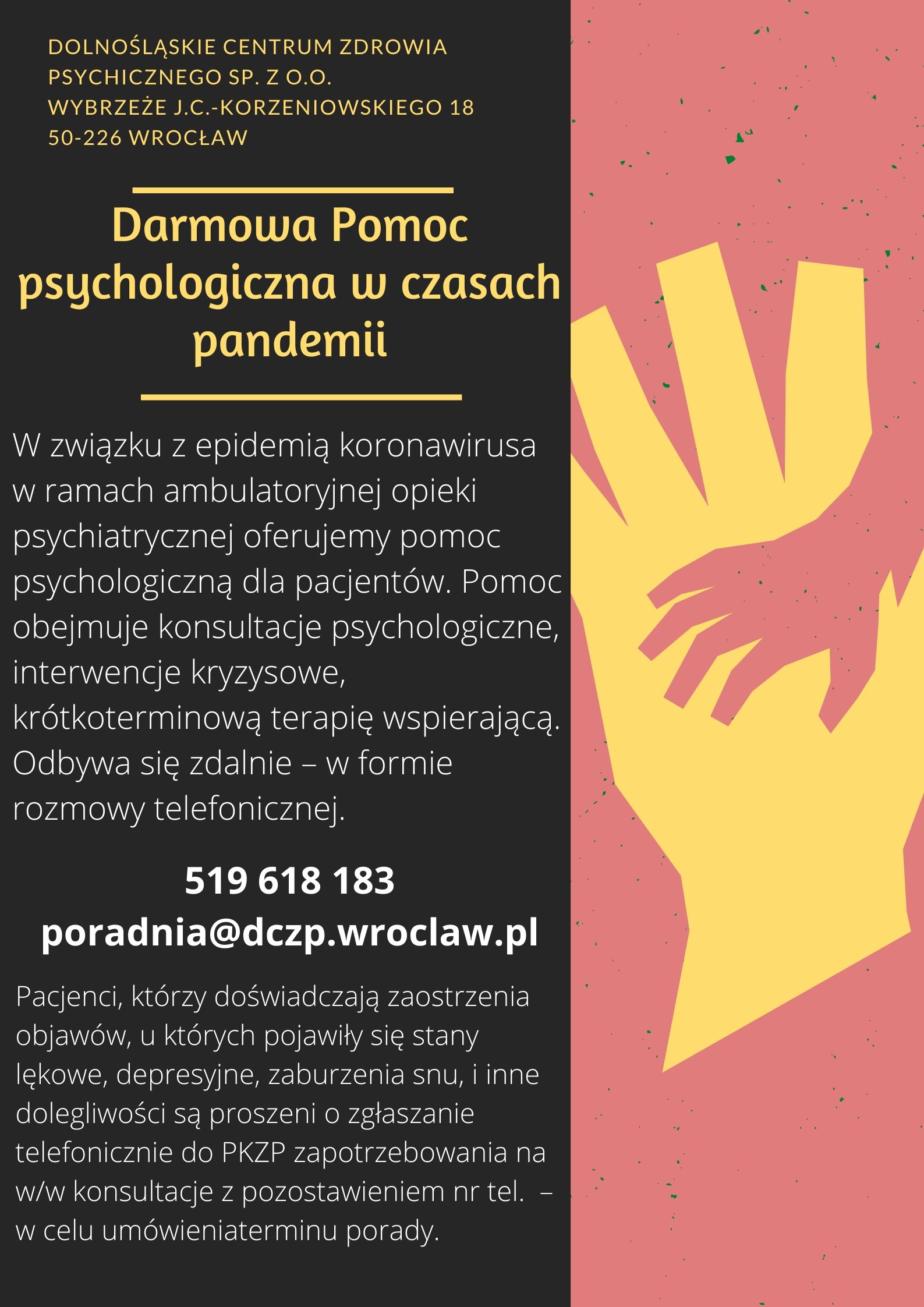 plakat wsparcie psychologiczne